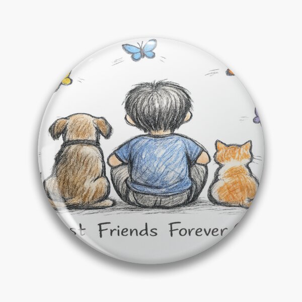 Item preview, Best Friends Forever Kids T-Shirt | Child, Dog & Cat Friendship Design designed and sold by XxZainStylexX.