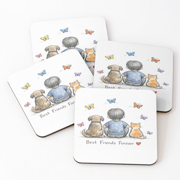 Item preview, Best Friends Forever Kids T-Shirt | Child, Dog & Cat Friendship Design designed and sold by XxZainStylexX.