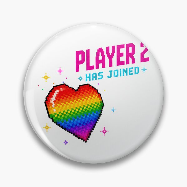 Item preview, Player 2 Has Joined Pixel Heart Gamer Couple designed and sold by chattsuede.
