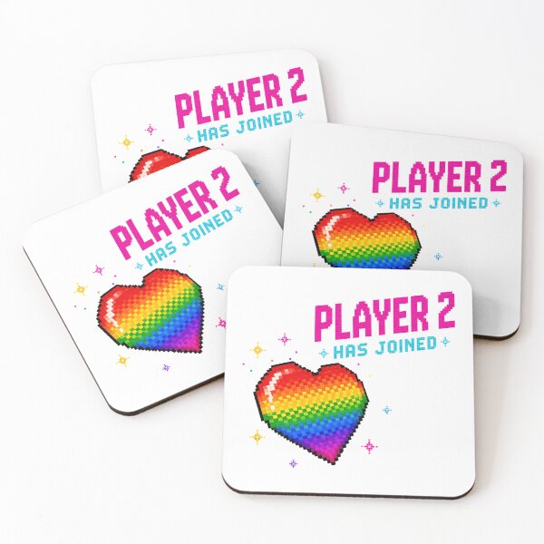 Item preview, Player 2 Has Joined Pixel Heart Gamer Couple designed and sold by chattsuede.