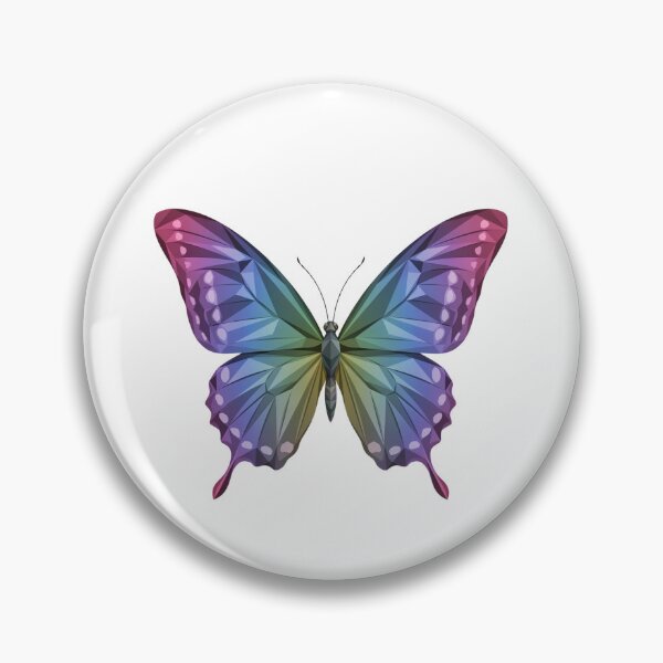 Item preview, Tribal Butterfly - Rainbow Geometric Butterfly – Vibrant Low Poly Butterfly Art designed and sold by ArcticFoxStudio.