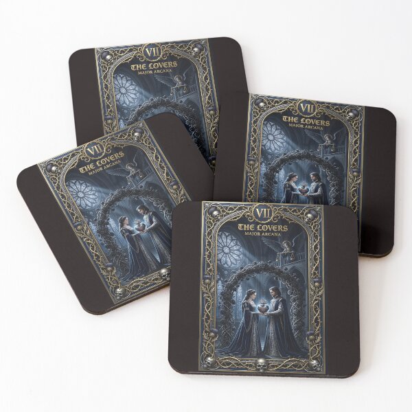 Item preview, The Lovers from Dark Medieval Major Arcana tarot card designed and sold by Studio77-Gothic.