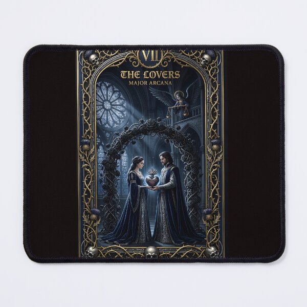 Item preview, The Lovers from Dark Medieval Major Arcana tarot card designed and sold by Studio77-Gothic.