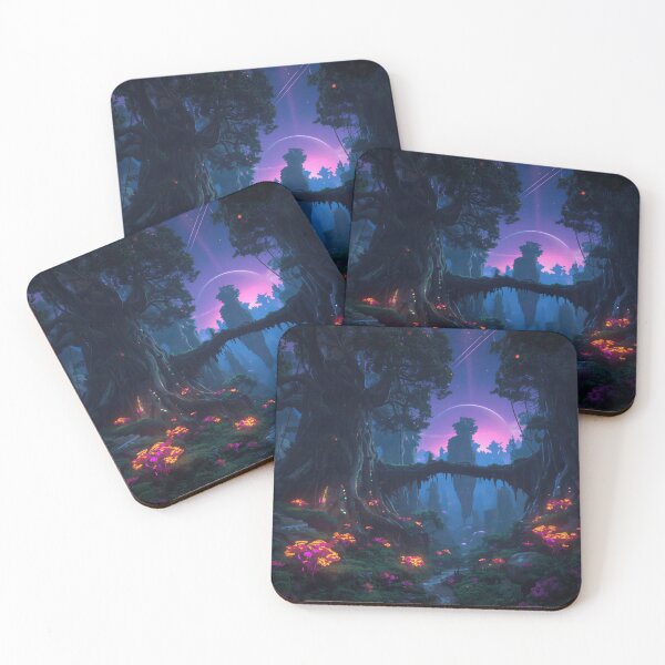 Item preview, Emberroot Floating Forest Alien Fantasy Landscape designed and sold by Luminous Wilds.