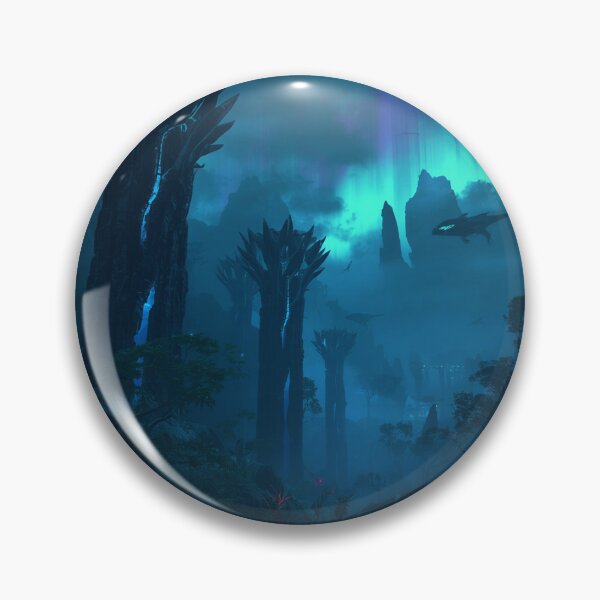 Item preview, Aurora Fang Predator Jungle Alien Fantasy Landscape designed and sold by Luminous Wilds.