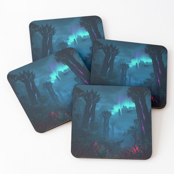 Item preview, Aurora Fang Predator Jungle Alien Fantasy Landscape designed and sold by Luminous Wilds.