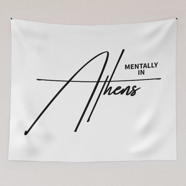 Item preview, Mentally In Athens - Hellenic Wanderlust Quote designed and sold by ReggieDior.