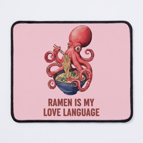 Item preview, Ramen Is My Love Language T‑Shirt & Sticker – Funny Octopus Eating Noodles Japanese Food Art designed and sold by ZyxDes.