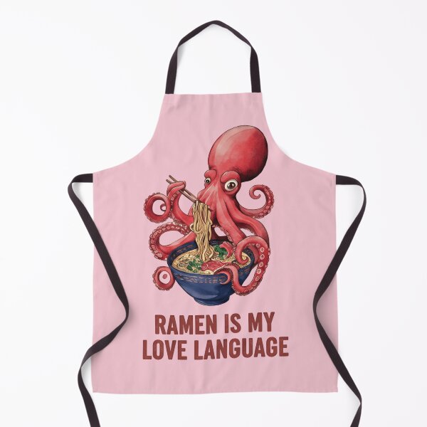 Item preview, Ramen Is My Love Language T‑Shirt & Sticker – Funny Octopus Eating Noodles Japanese Food Art designed and sold by ZyxDes.