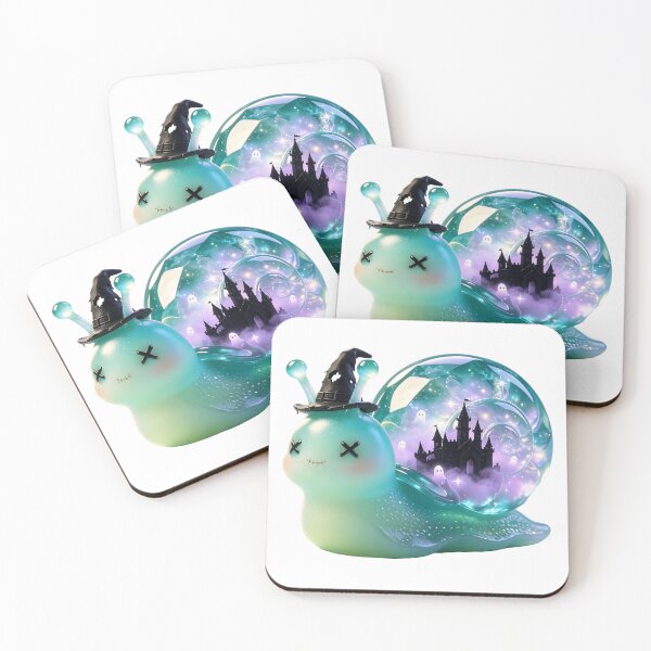 Item preview, Emerald Snail - Spooky Cute Ghost Mansion & Haunted Nebula designed and sold by ABYSSLAB.