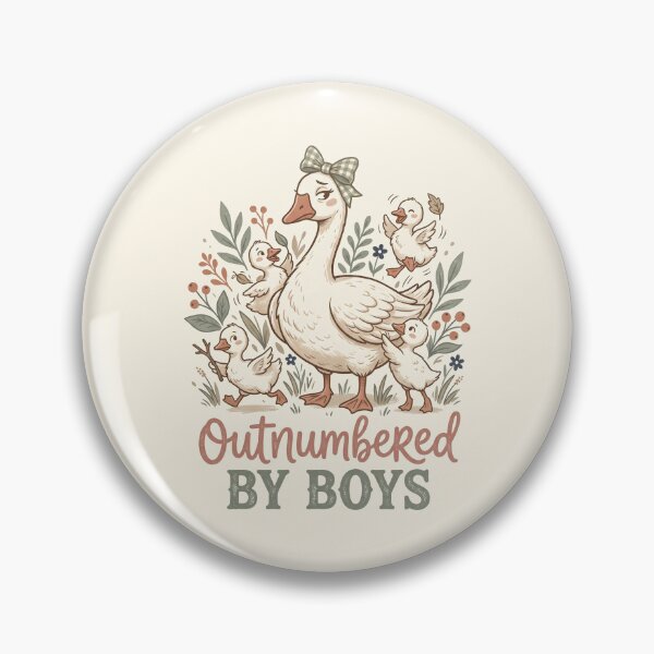 Item preview, Mother's Day Outnumbered By Boys Funny Goose Mom Life Boy 3 designed and sold by ChinkyCat Official.