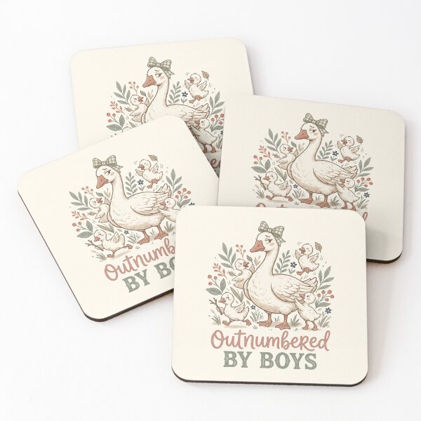 Item preview, Mother's Day Outnumbered By Boys Funny Goose Mom Life Boy 3 designed and sold by ChinkyCat Official.