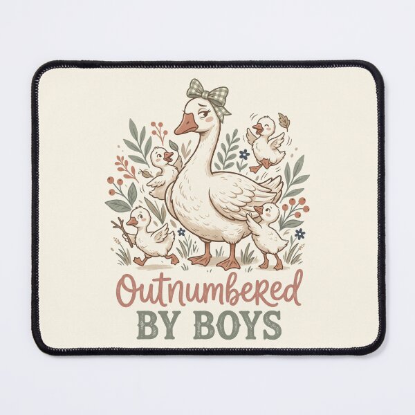 Item preview, Mother's Day Outnumbered By Boys Funny Goose Mom Life Boy 3 designed and sold by ChinkyCat Official.