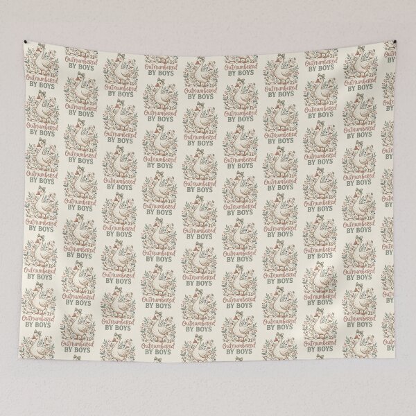 Item preview, Mother's Day Outnumbered By Boys Funny Goose Mom Life Boy 3 designed and sold by ChinkyCat Official.