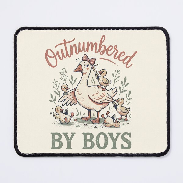 Item preview, Mother's Day Outnumbered By Boys Funny Goose Mom Life Boy 4 designed and sold by ChinkyCat Official.