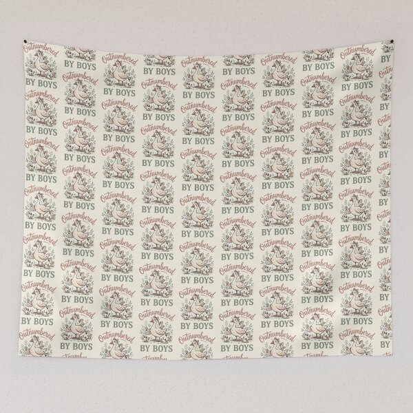 Item preview, Mother's Day Outnumbered By Boys Funny Goose Mom Life Boy 4 designed and sold by ChinkyCat Official.