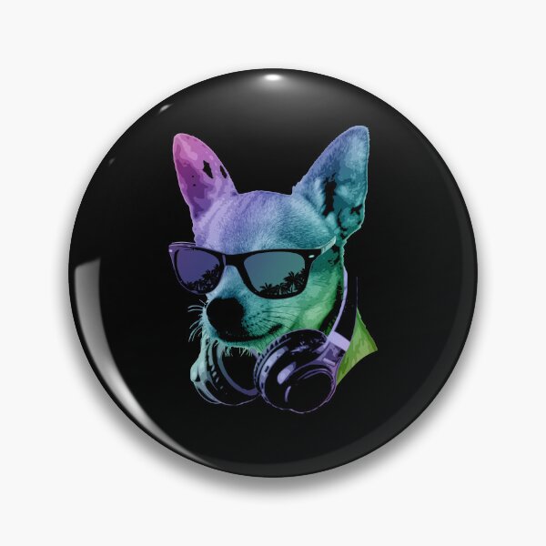 Item preview, Vibrant Dog DJ Sunglasses Retro Music Lover designed and sold by marke770.