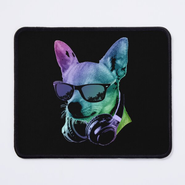 Item preview, Vibrant Dog DJ Sunglasses Retro Music Lover designed and sold by marke770.
