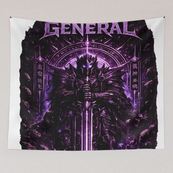 Item preview, Void General Dark Knight Purple Glowing Sword Cyberpunk Art designed and sold by RiteshCenter .