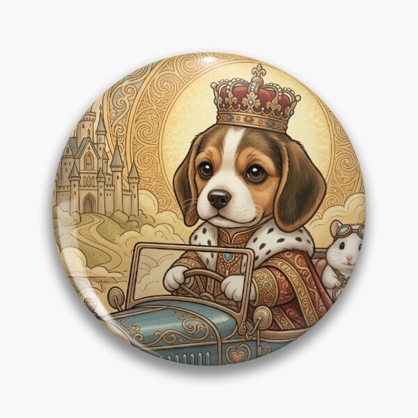 Item preview, Beagle Prince And His Buddy Hamster designed and sold by Black Cat Matters.