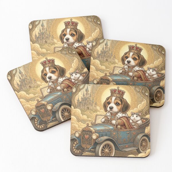 Item preview, Beagle Prince And His Buddy Hamster designed and sold by Black Cat Matters.
