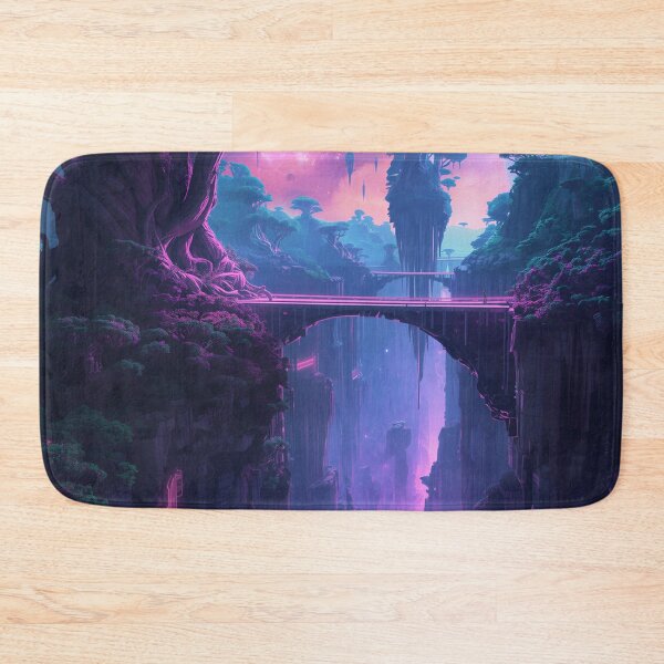 Item preview, Nebula Skybridge Canyon Fantasy Alien Landscape designed and sold by Luminous Wilds.