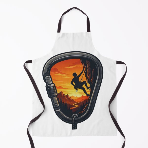 Item preview, Rock Climber Carabiner Sunset Vector Design designed and sold by GabeMountainArt.