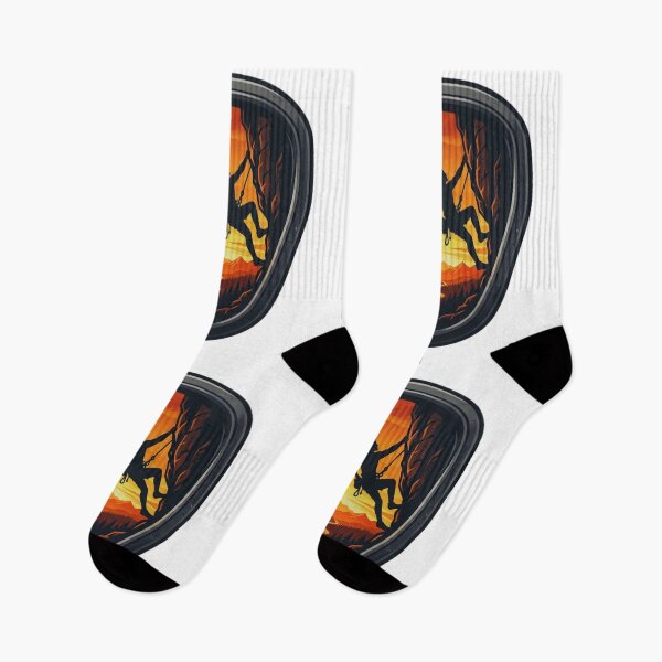 Item preview, Rock Climber Carabiner Sunset Vector Design designed and sold by Gabe1983.