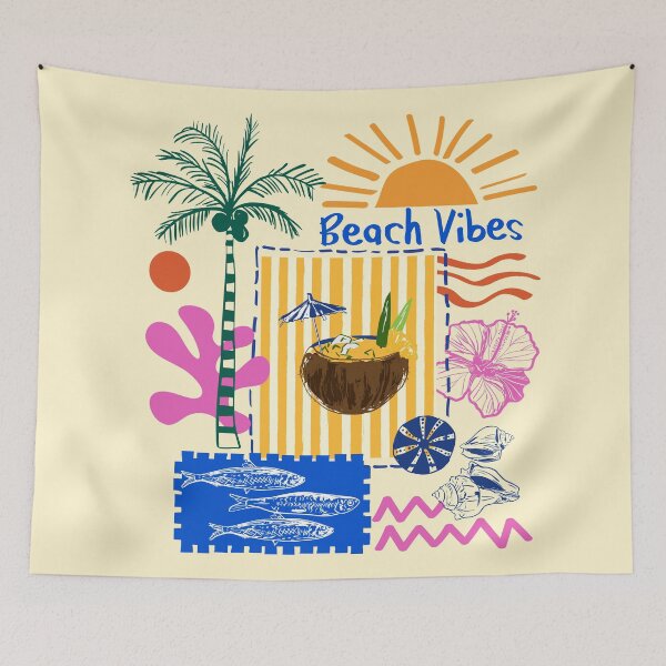 Item preview, Mediterranean Coastal Beach Vibes Summer Patchwork designed and sold by MaiZephyr.