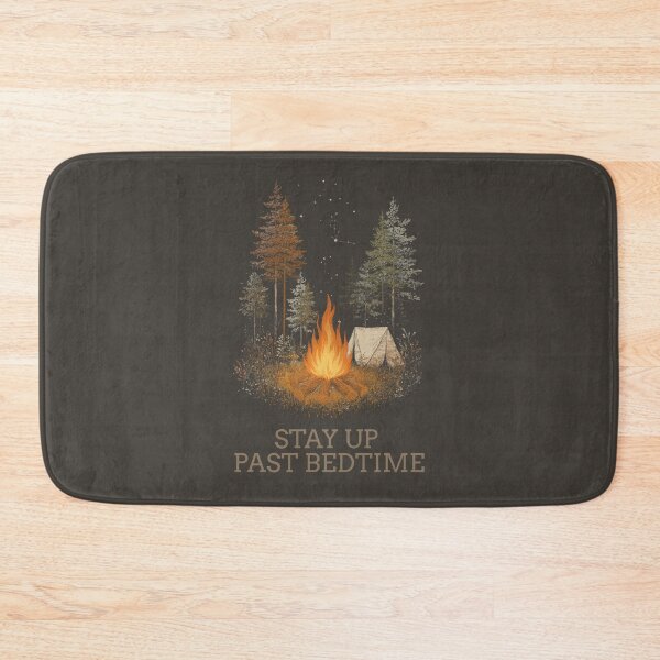 Item preview, Stay Up Past Bedtime Camping T-Shirt | Vintage Campfire Adventure Design designed and sold by Bound for Wonder.