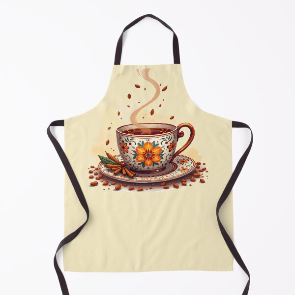 Item preview, Steaming Cup of Chai with Floral Cup and Paisley Art designed and sold by Dreambytes.