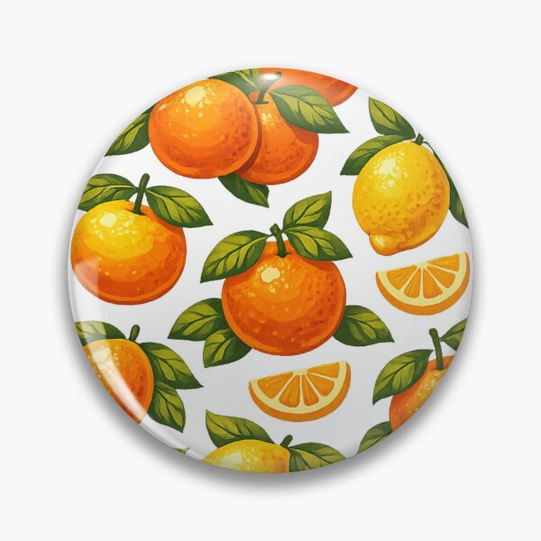 Item preview, Seamless pattern of oranges and lemons with green leaves designed and sold by ARIN2550.