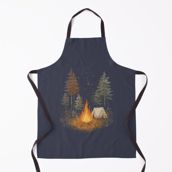 Item preview, Vintage Campfire & Tent Camping Illustration | Woodland Adventure Art designed and sold by Bound for Wonder.