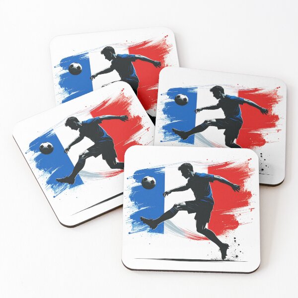 Item preview, France Soccer Player Art — French Football Flag Action Fan Print designed and sold by icemanphotos.