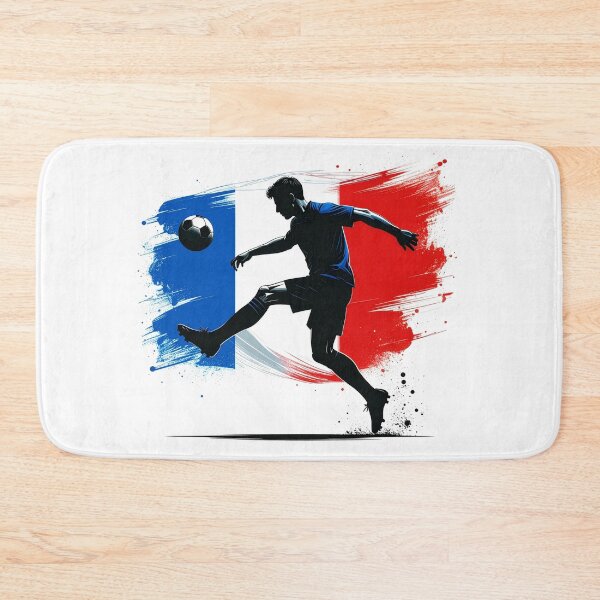 Item preview, France Soccer Player Art — French Football Flag Action Fan Print designed and sold by icemanphotos.