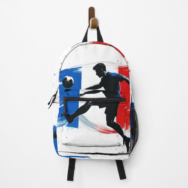 Item preview, France Soccer Player Art — French Football Flag Action Fan Print designed and sold by icemanphotos.