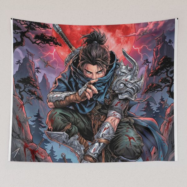 Item preview, Ninja Warrior Under the Red Moon designed and sold by Mistermike248.