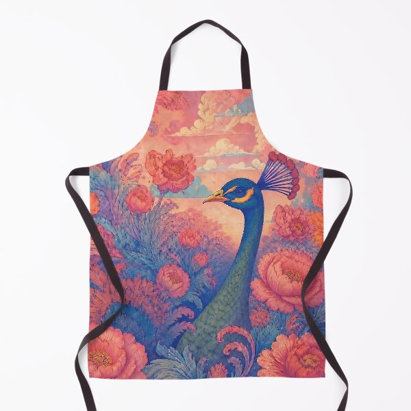 Item preview, Majestic Peacock in a Vibrant Peony Dreamscape designed and sold by love king studios.