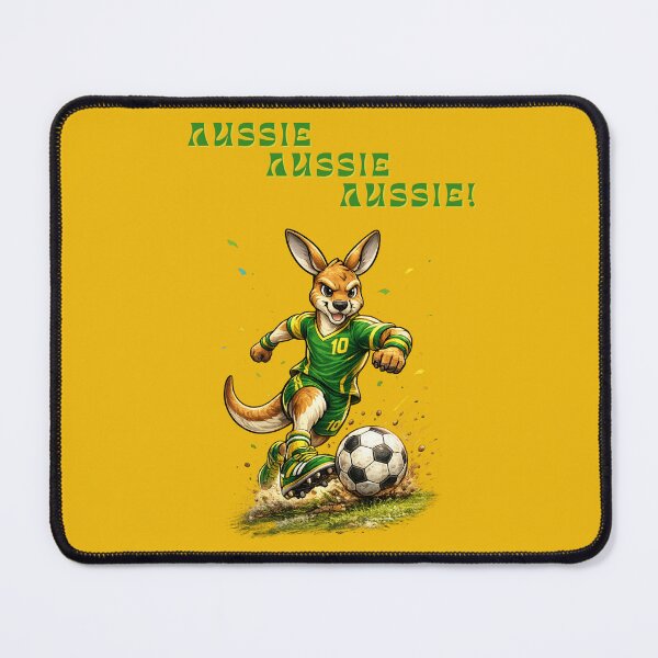 Item preview, Aussie Soccer Roo, Australian Football Mascot Kangaroo AUSSIE AUSSIE AUSSIE designed and sold by Cadsdiva.