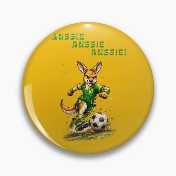 Item preview, Aussie Soccer Roo, Australian Football Mascot Kangaroo AUSSIE AUSSIE AUSSIE designed and sold by Cadsdiva.