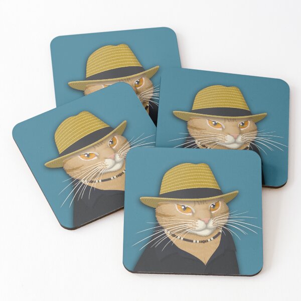 Item preview, Orange Tabby Cat with Straw Hat designed and sold by Scolliecat.