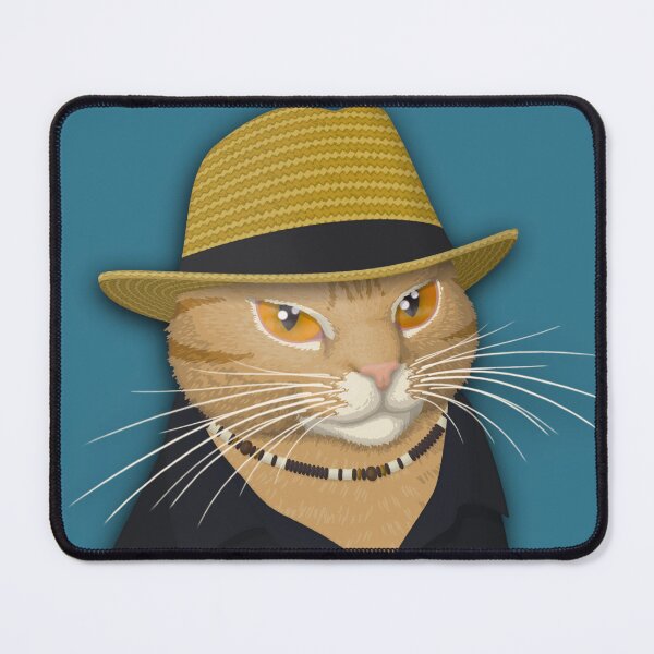 Item preview, Orange Tabby Cat with Straw Hat designed and sold by Scolliecat.