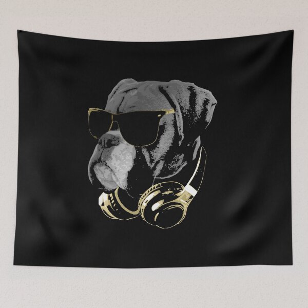 Item preview, Cool Dog Wearing Sunglasses Headphones Design designed and sold by marke770.