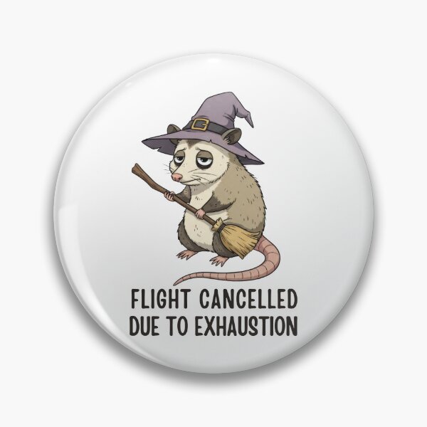 Item preview, Social Battery Halloween. Flight Cancelled Due to Exhaustion designed and sold by ChernotytskaArt.
