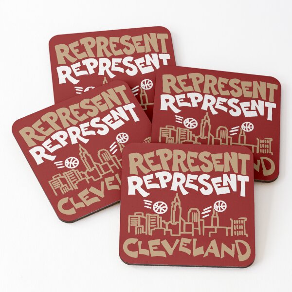 Item preview, Represent Cleveland Cavaliers Skyline Basketball Art designed and sold by Ivoryze.