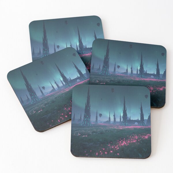 Item preview, Glow Spine Forest Alien Fantasy Plains Landscape designed and sold by Luminous Wilds.