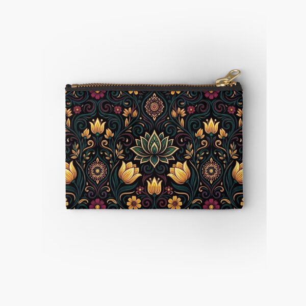 Item preview, Ornate Floral Damask Pattern with Gold & Teal designed and sold by love king studios.
