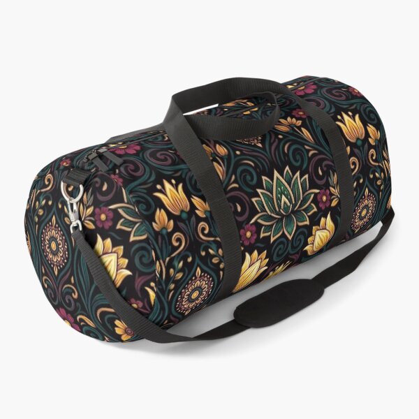 Item preview, Ornate Floral Damask Pattern with Gold & Teal designed and sold by love king studios.