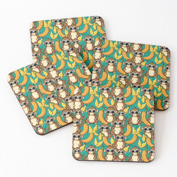 Item preview, chibi monkey pattern sticker designed and sold by krazzyremo.