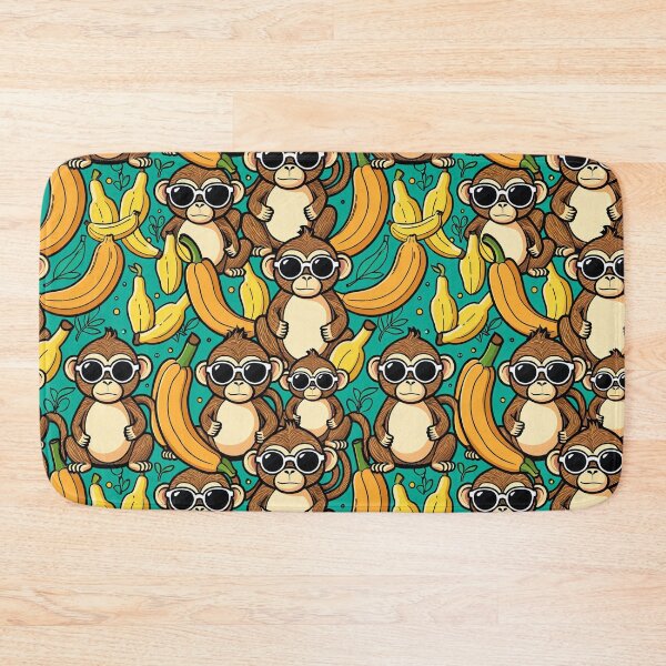Item preview, chibi monkey pattern sticker designed and sold by krazzyremo.
